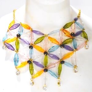 Joan Rivers Acrylic Flower Statement Necklace